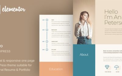 قالب ووردبريس للسيرة الذاتية ولمواقع الويب الشخصي