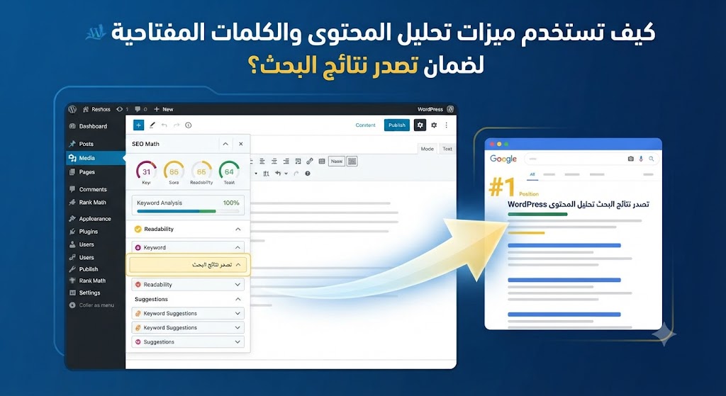 كيف تستخدم ميزات تحليل المحتوى والكلمات المفتاحية في إضافات السيو لضمان تصدر نتائج البحث؟